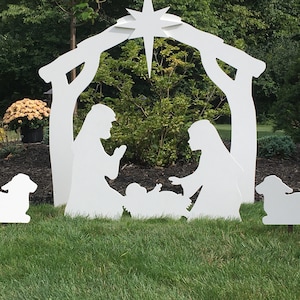 White Outdoor Nativity