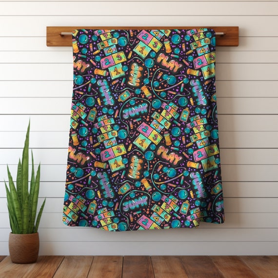 レトロなオールドスクールバイブスベルベットミンキーブランケット