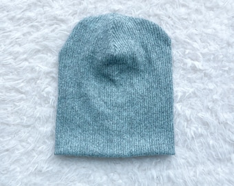 Blue Slouchy Beanie, slouchy hat, slouch beanie, slouch hat, hipster beanie, baby slouchy beanies, brushed knit beanie, toddler hat, rib