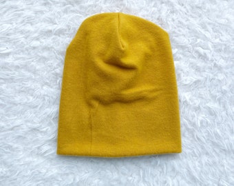 Mustard Slouchy Beanie, slouchy hat, slouch beanie, slouch hat, hipster beanie, baby slouchy beanies, brushed knit beanie, toddler hat,