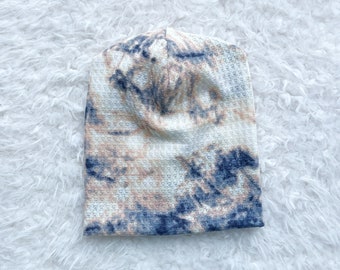 Tie Dye Slouchy Beanie, slouchy hat, slouch beanie, slouch hat, hipster beanie, baby slouchy beanies, brushed knit beanie, toddler hat,