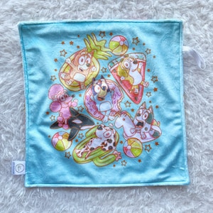 Pool Pups Stars baby lovey, mini baby blanket, baby security lovey, baby lovie, cuddle lovey, baby gift, security blanket, lovey blanket,