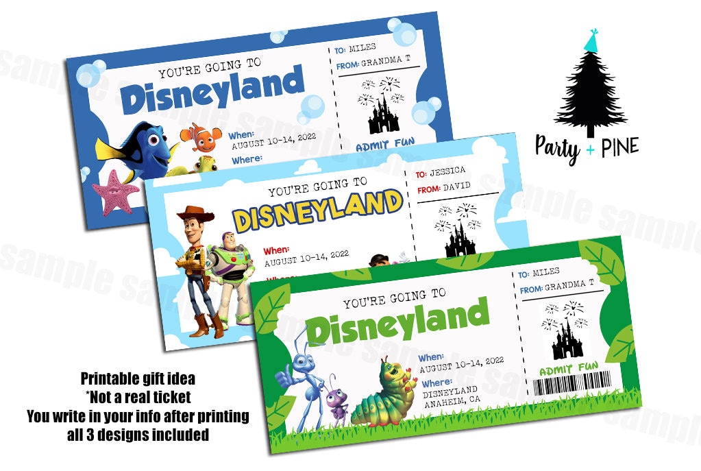printable-ticket-to-disneyland-surprise-trip-birthday-gift-nemo-bugs-toy-story-themed-disneyland-california-instant-download-etsy