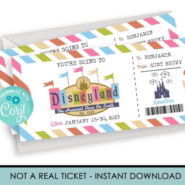 Disneyland Ticket - Etsy