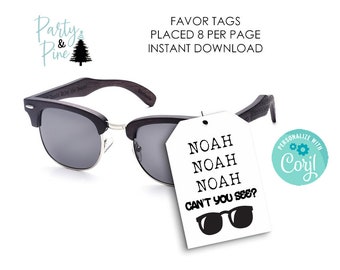 Editable Big One Favor Tags Notorious Digital Printable Instant Download Birthday Party Hip Hop