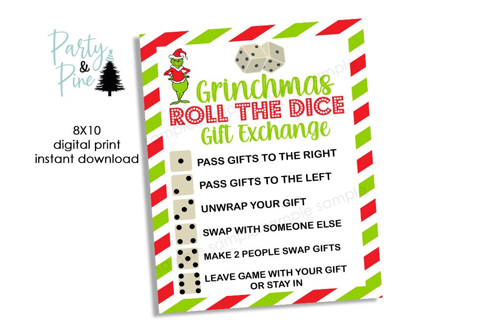 Christmas Roll the Dice Gift Exchange - Hilarious Yankee Swap Game! – Print  GoGo