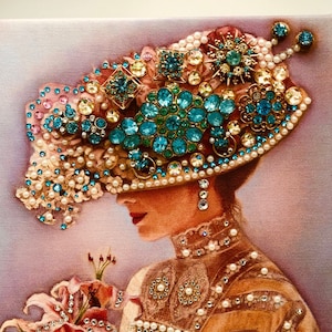 Jewelled Mosaic Canvas &quot;Lady Jessica&quot;