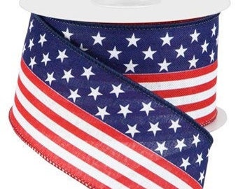 Stars And Stripes Ribbon, 2.5" x 10 Yards