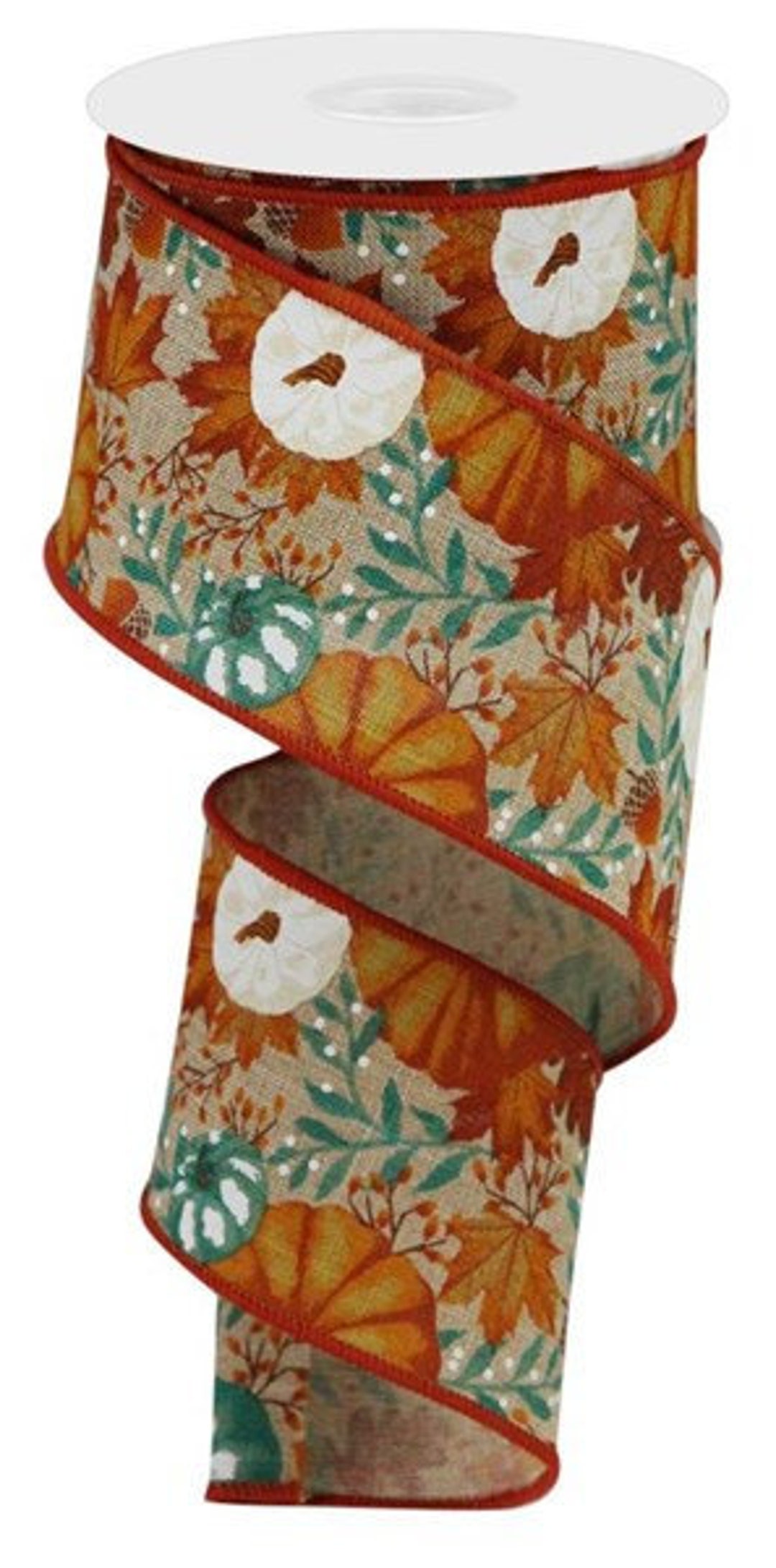 Fall Fest Ribbon Fall Pumpkins Foliage Ribbon, 2.5
