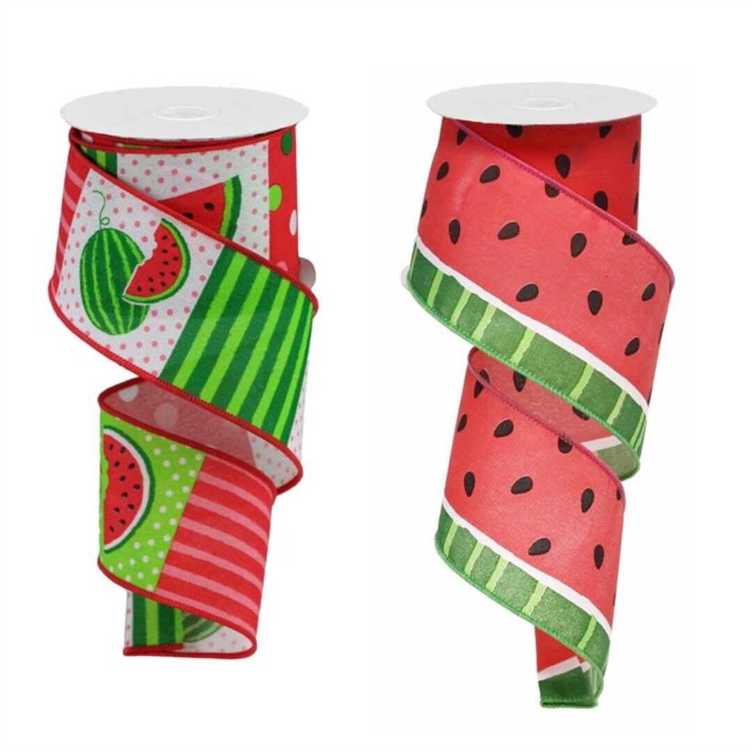 Watermelon Ribbon Bundle 2 Roll Set Etsy