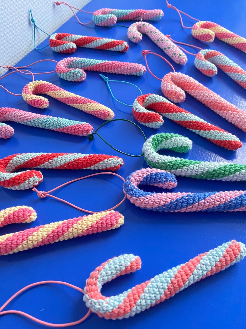 Candy Cane Crochet Pattern - Etsy