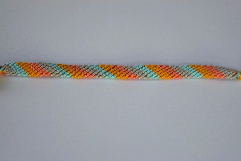 Original Multicolor Diagonal Knotted Child Bracelet Etsy