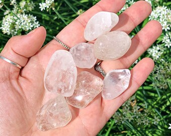 Clear Quartz Tumbled Stones - Natural Healing Crystals for Energy and Clarity