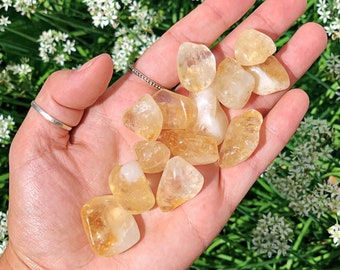 Citrine Tumbled Stones - Natural Healing Crystals for Abundance and Positivity