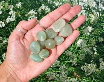 Jadeite Tumbled Stones - Premium Green Gems for Harmony and Prosperity