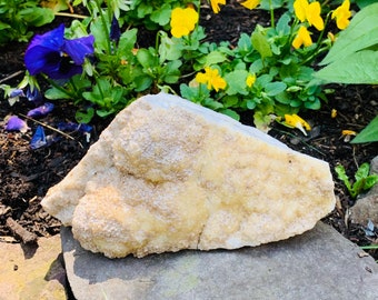 Citrine Crystal Cluster - 4" Long, 775g - Manifest Abundance and Positive Energy