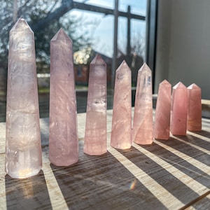 Rose Quartz Crystal Points Elegant 3-4 Gemstones for Love, Healing, and Emotional Balance image 5