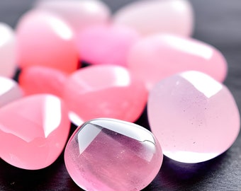 Rose Quartz Tumbled Stones - Natural Healing Crystals for Love and Compassion