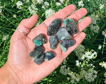 Emerald Tumbled Stones emerald tumbled crystals tumbled emerald healing crystals emerald crystals