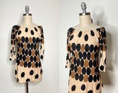 Vintage 60s Polyester Polka Dot Babydoll Top Size Small AS IS