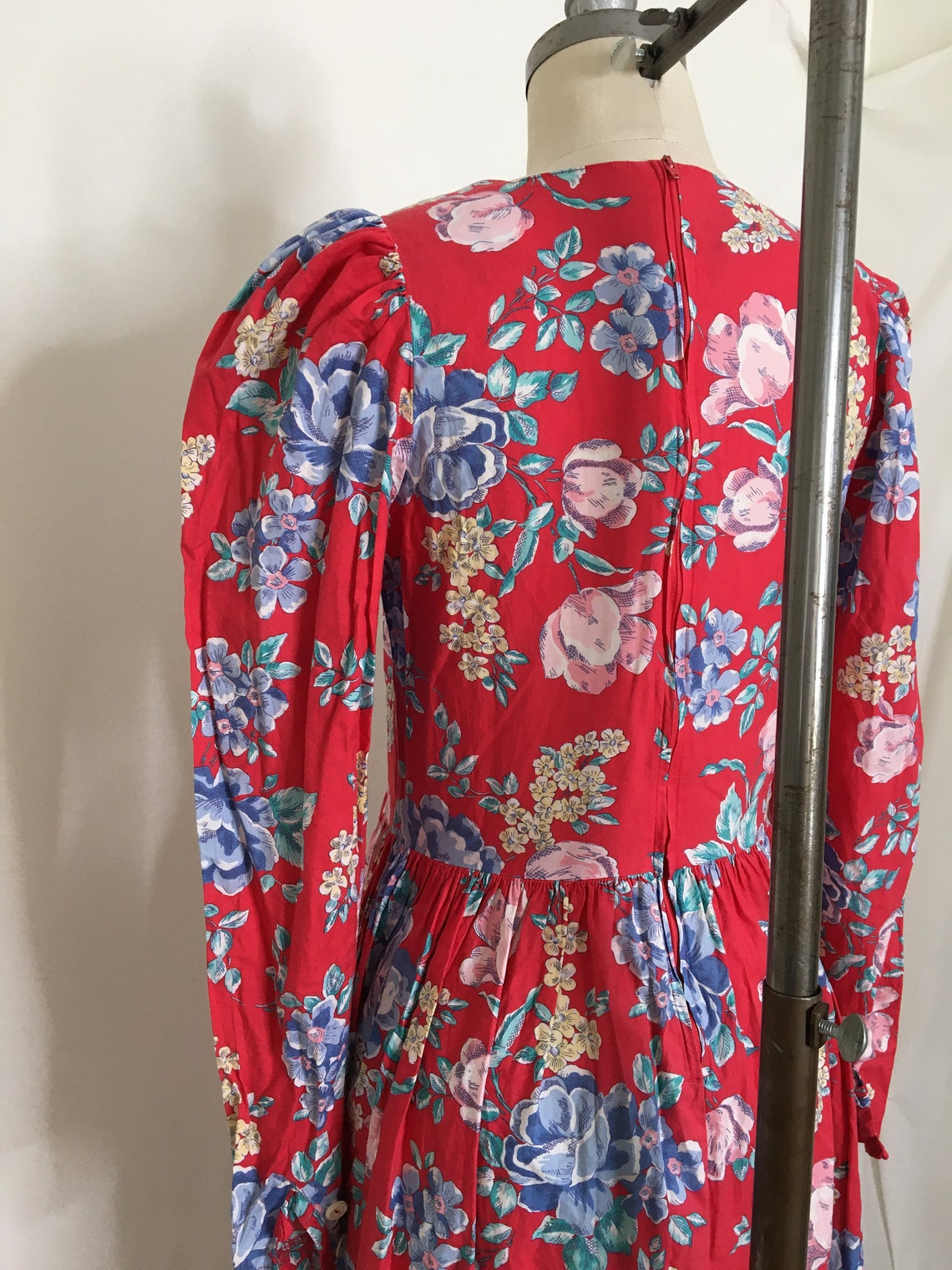 laura ashley 80s floral dress