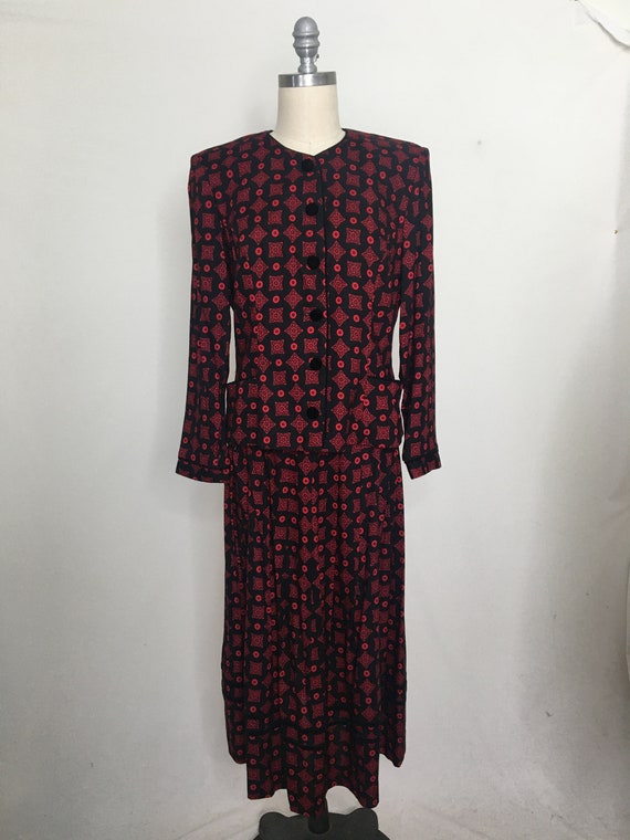 Vintage 80s Lanz Originals Skirt Suit Size Medium