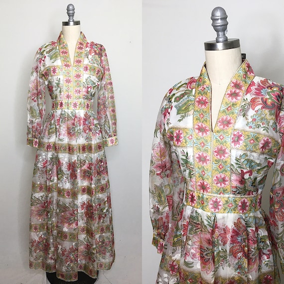 Vintage 70s Avalon Classics Hostess Gown Size Medi