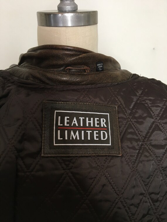 Vintage 90s Leather Limited Jacket Size 