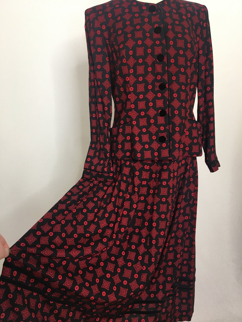Vintage 80s Lanz Originals Skirt Suit Size Medium