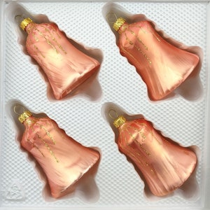 Christmas Ornaments “salmon gold drops” – bells