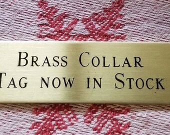 Tag, Brushed Brass Collar