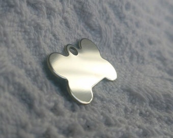 Tag Small Bone Chrome Plated Brass