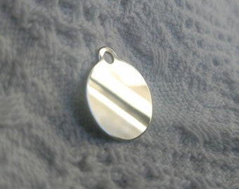 Tag Small Circle Chrome Plated Brass