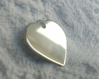 Tag Small Heart Chrome Plated Brass