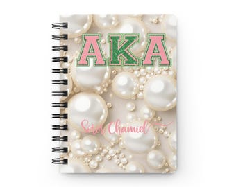 AKA Pearl Spiral Bound Journal