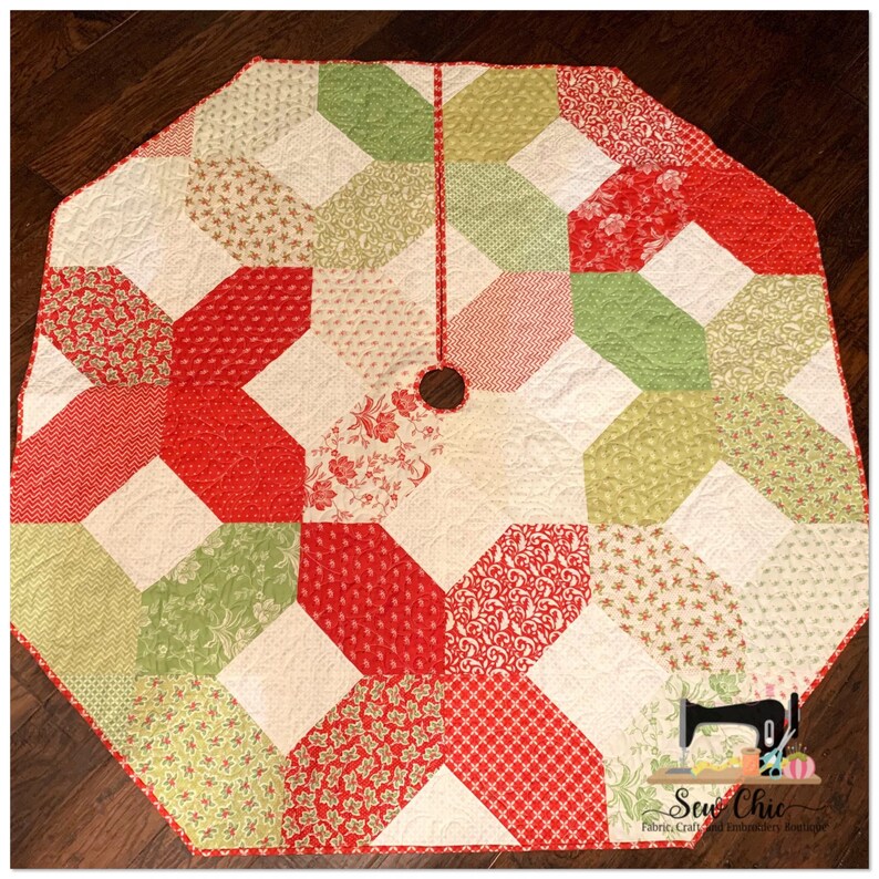 Woven Tree Skirt Quilt Pattern PDF Digital Download Etsy