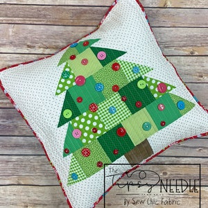 TTN-114 Knopfbaum Kissen Quilt Muster PDF Digitaler Download