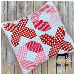 TTN-116 XOXO Valentines Pillow Quilt Pattern PDF Digital Download