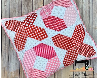 XOXO Valentines Pillow Quilt Pattern PDF Digital Download