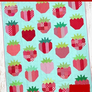 TTN-129 Strawberry Patch Quilt Pattern PDF Digital Download
