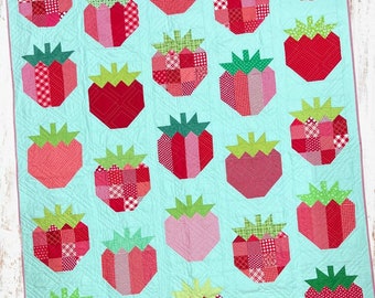 TTN-129 Strawberry Patch Quilt Pattern PDF Digital Download