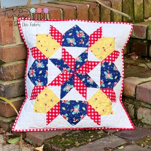 TTN-104 Dutch Rose Pillow Quilt Pattern PDF Digital Download