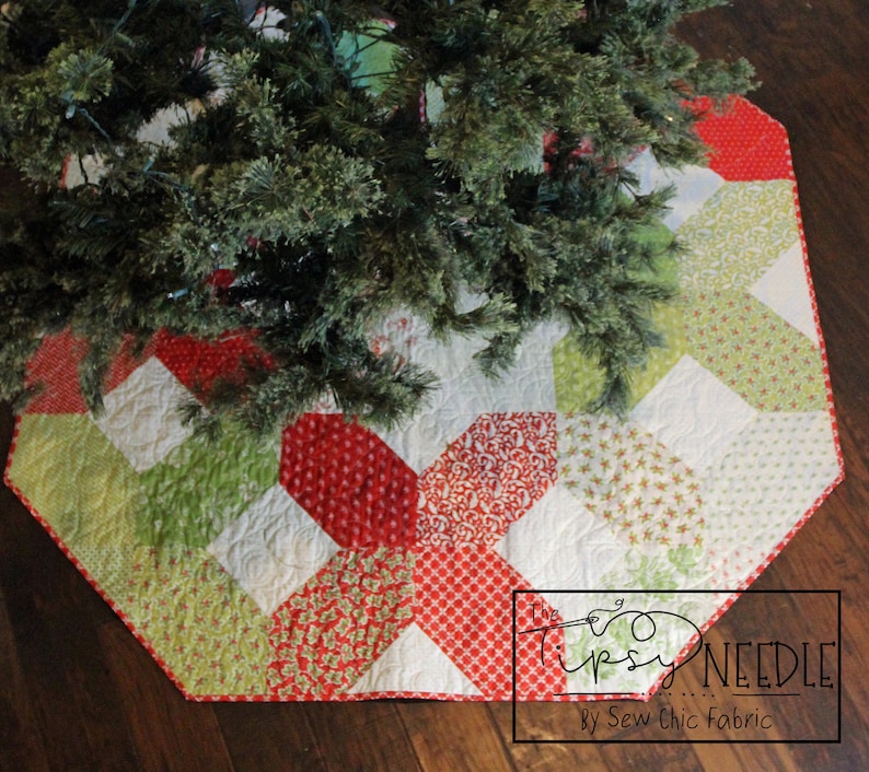 Woven Tree Skirt Quilt Pattern PDF Digital Download Etsy