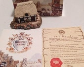 Boxed Lilliput Lane Cottages Riverview 1987 English Collection Midlands with Book, Deed and original box MIB