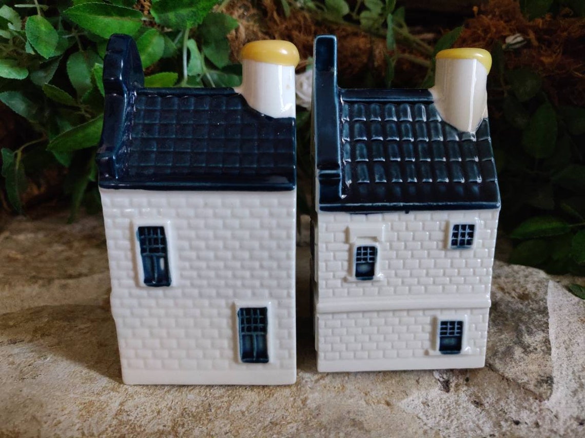 KLM BOLS Houses 30 31 Blue Delft Dutch Canal Collectible Etsy