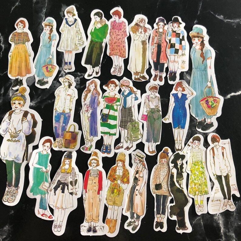 25 pcs Young ladies stickers girls stickers fashion girl | Etsy