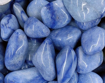 Blue Aventurine Tumbled Crystal, Addictions, Responsibility, Meditation, Cleansing, Communication, True to Self, Healing