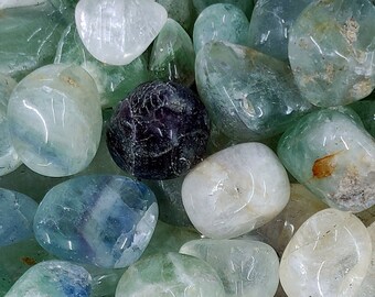 Rainbow Fluorite Tumbles Crystal Chakra Reiki Metaphysical Natural Stone Healing Crystal Raw Stone Tumbled Stone Polished Stone