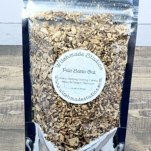 Palo Santo Cut, 1 oz BAG, Healing, Cleansing, Uplifting, Calming, Allows for Deeper Meditation, Voodoo, Hoodoo, Metaphysical