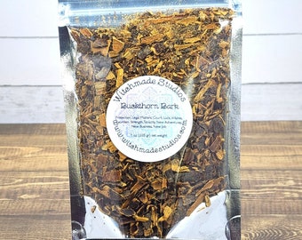 Buckthorn Bark Herb, Protection, Legal Matters, Court, Luck, Wishes, Exorcism, Strength, Tenacity, Adventures, Business, New Job (1 oz)